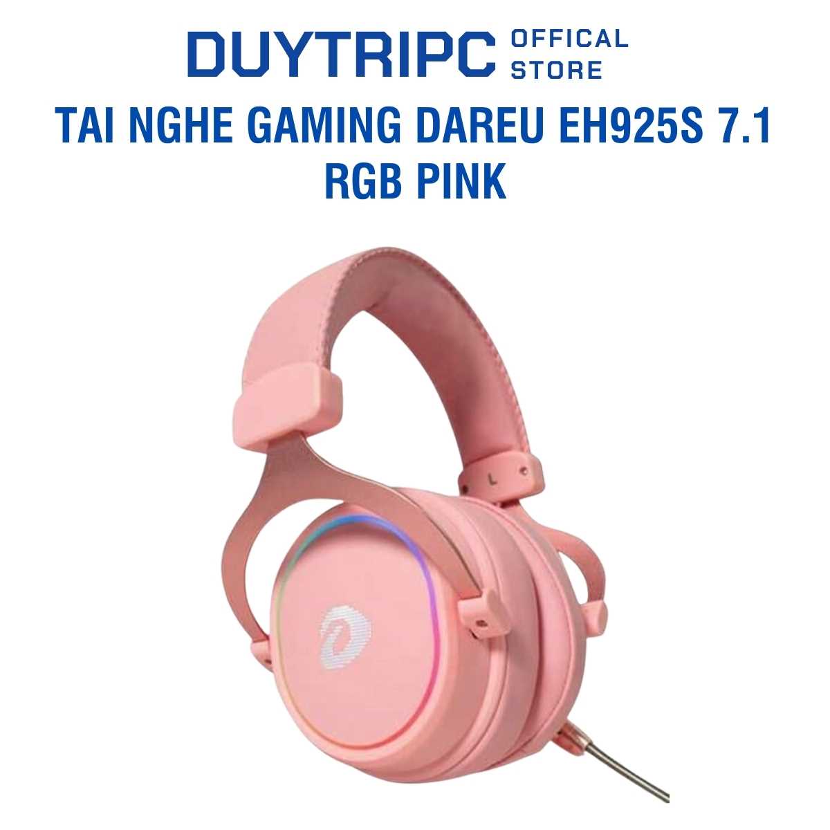 Tai Nghe Gaming DareU EH925S 7.1 RGB Pink – Đẳng Cấp Nữ Vương, Âm Thanh Vòm Tuyệt Đỉnh
